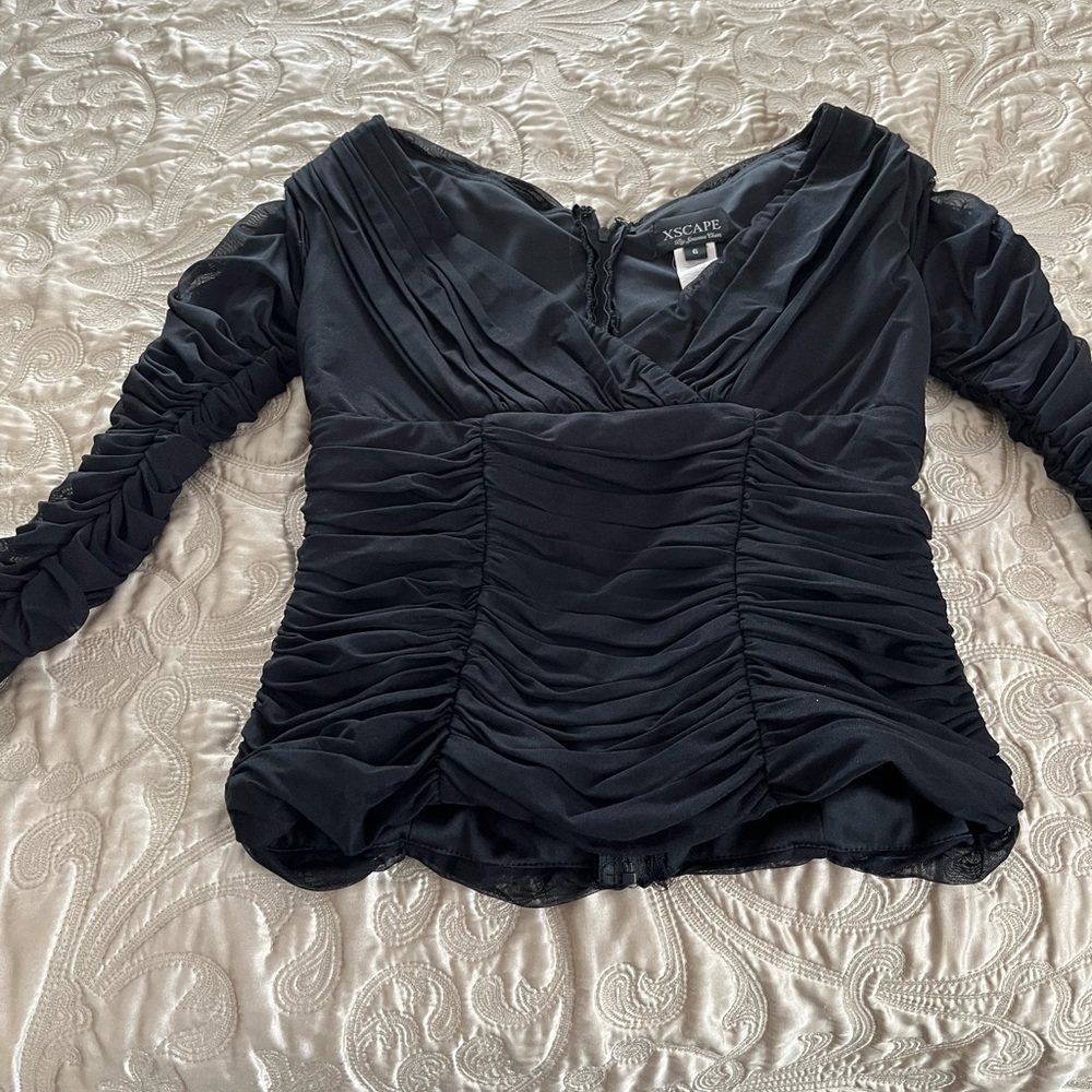 Vintage Fancy black chiffon like top never worn